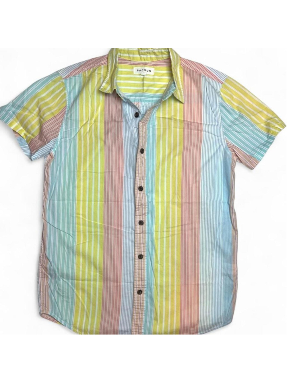 PacSun Men’s Button Down Preppy Skater Cotton Casual Work Size Small
